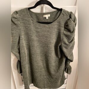 Max Studio - Ruched Long Sleeve - Olive Green - Medium